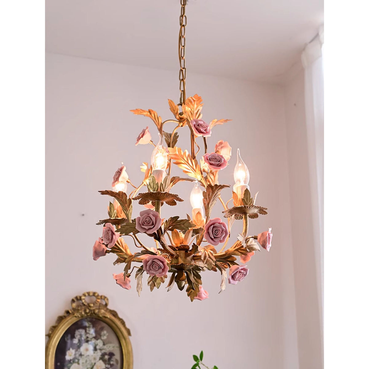 ceramic-rose-chandelier