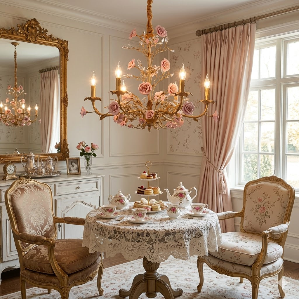 ceramic-rose-vine-chandelier