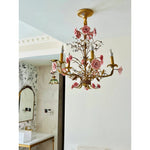 ceramic-rose-vine-chandelier