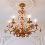 ceramic-rose-vine-chandelier
