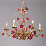 ceramic-rose-vine-chandelier
