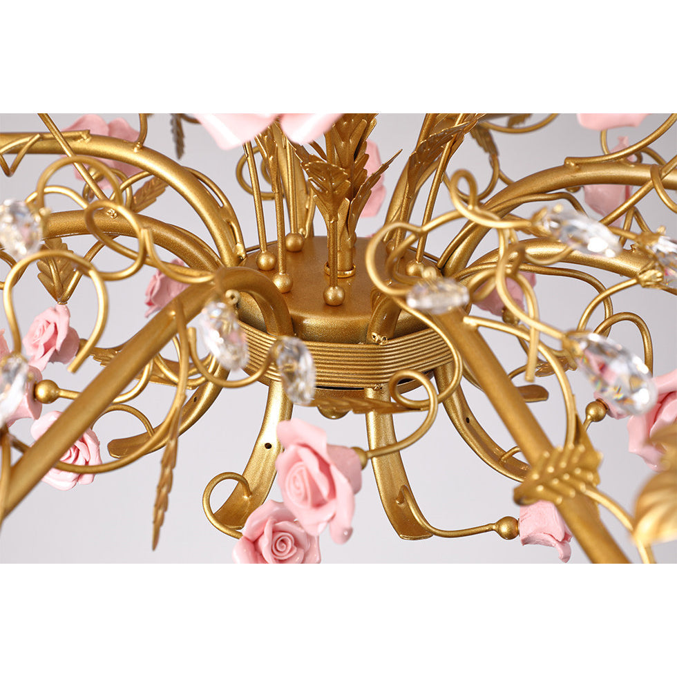 ceramic-rose-vine-chandelier