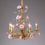 ceramic-rose-vine-chandelier