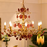 ceramic-rose-vine-chandelier