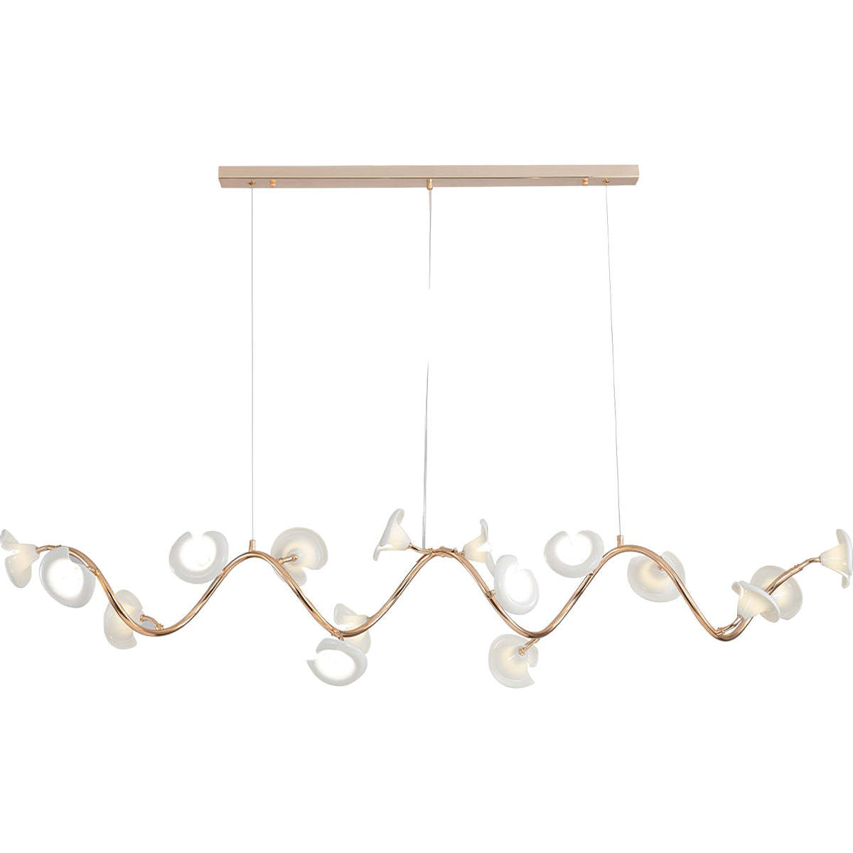 Cerisium Blossom Chandelier – Sculptural Ceramic & Iron Pendant Light