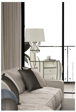 Cervus Deep Floor Lamp with Side Table and Storage, Matte Black