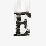 Charcoal Sculptural Linear LED Chandelier in Black and Chrome