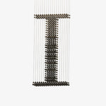 Charcoal Linear Chandelier with Handcrafted Stone Accents