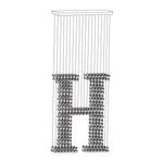 Charcoal Chandelier Letters G-L | Handcrafted Stone LED Pendant