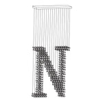 Charcoal Linear Chandelier with Integrated LED – Modern Art Pendant for Dining and Living Spaces