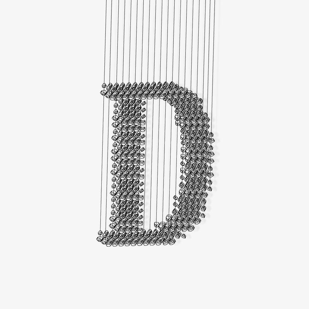 Charcoal Sculptural Linear Chandelier in Black Iron for Modern Interiors