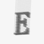 Charcoal Sculptural Linear LED Chandelier in Black and Chrome