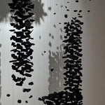 Charcoal Sculptural LED Chandelier – Modern Linear Pendant for Living and Dining Spaces