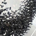 Charcoal Sculptural Linear Chandelier in Black Iron for Modern Interiors