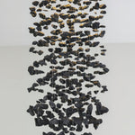 Charcoal Linear LED Chandelier, Modern Art-Inspired Ceiling Light for Dining and Living Spaces