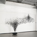 Charcoal Hourglass Chandelier — Modern Stone Pendant for Grand Interiors