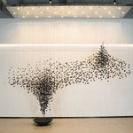 Charcoal Hourglass Chandelier — Modern Stone Pendant for Grand Interiors