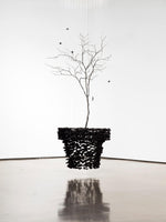 Charcoal Chandelier Letters G-L | Handcrafted Stone LED Pendant