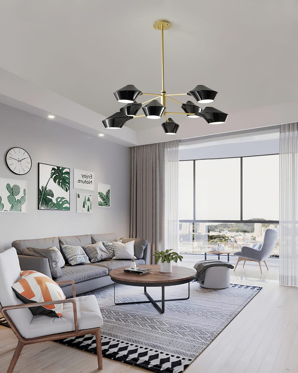 Charming Modern Hexagonal Chandelier