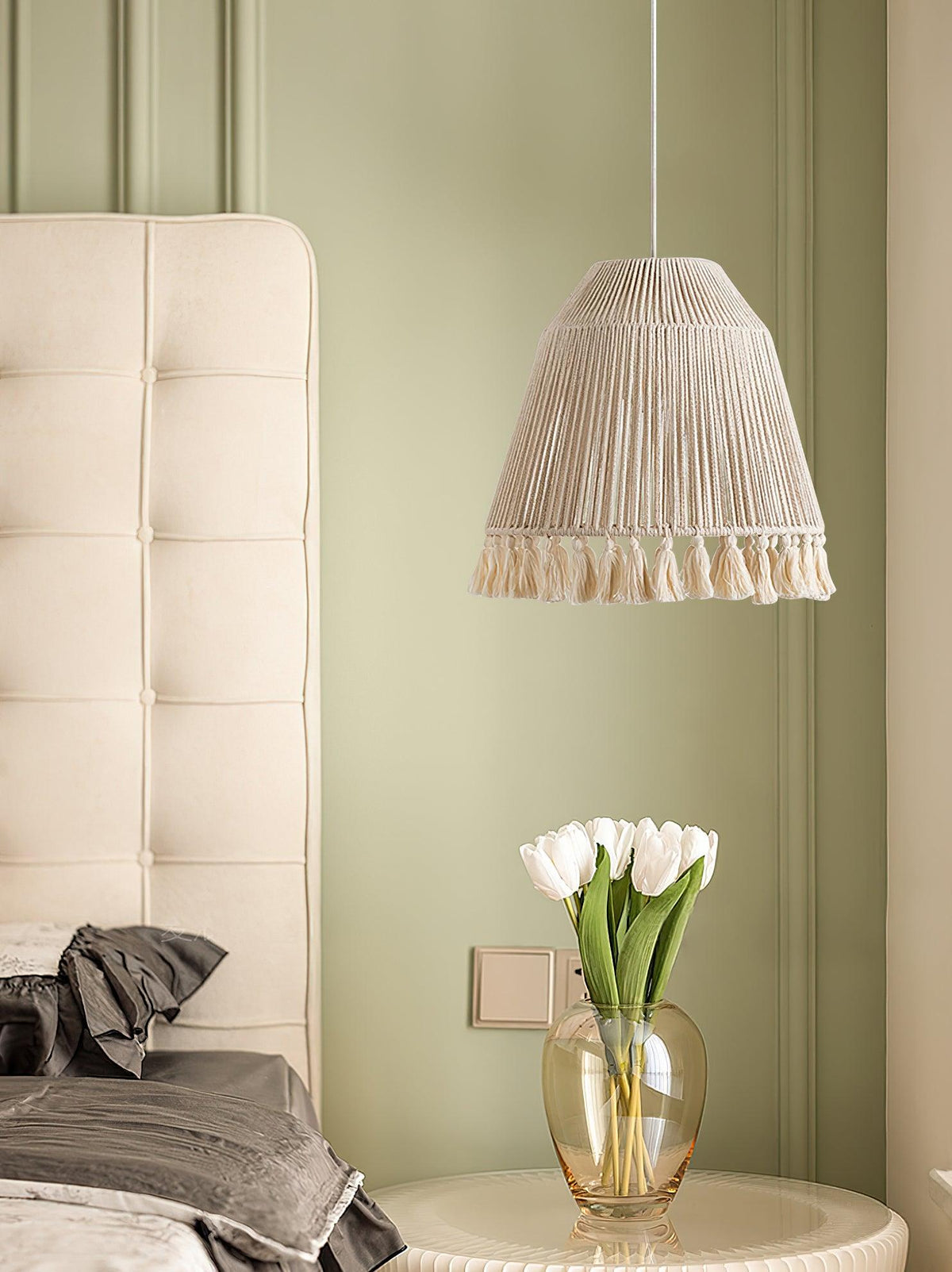 Chase Tassel Pendant Light — Natural Hemp Rope Designer Ceiling Lamp