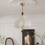 Chestnut Bloom Designer Pendant Light with Walnut and Gold Finish