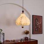 Chestnut Bloom Designer Pendant Light with Walnut and Gold Finish