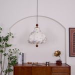Chestnut Bloom Designer Pendant Light with Walnut and Gold Finish