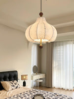 Chestnut Bloom Designer Pendant Light with Walnut and Gold Finish
