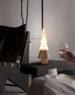 Sculptural Tree Table Lamp in Solid Wood with Dimmable LED