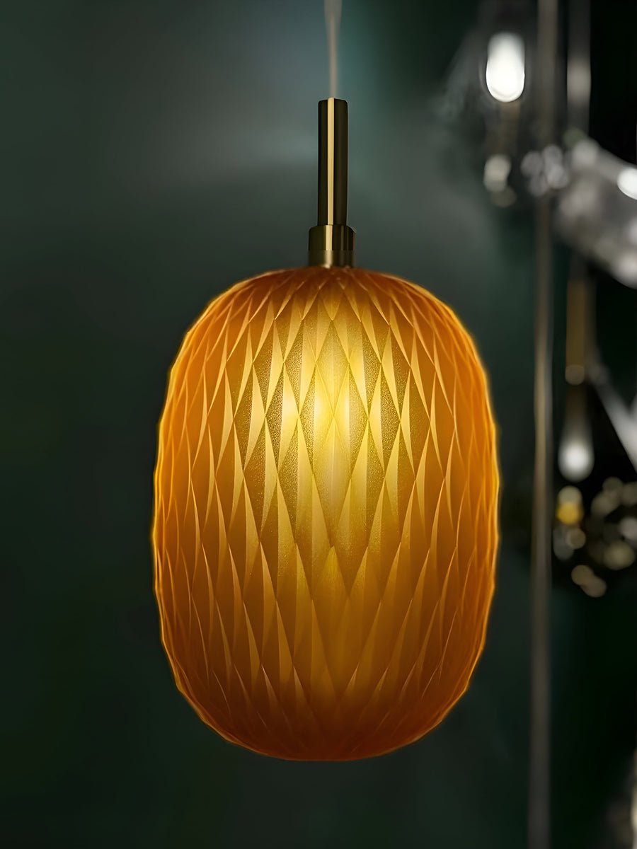 Chromatic Gem Drop Chandelier – Modern Glass Pendant Light for Dining Room and Living Room