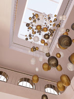 Chromatic Gem Drop Chandelier – Modern Glass Pendant Light for Dining Room and Living Room