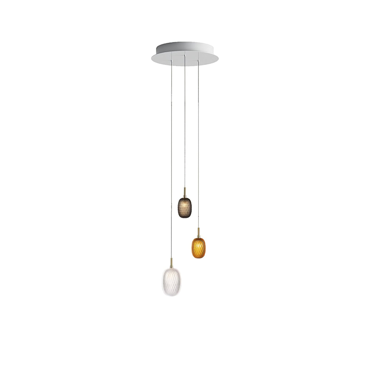 Chromatic Gem Drop Chandelier – Modern Glass Pendant Light for Dining Room and Living Room