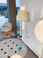 Chrome Prism Side Table Floor Lamp