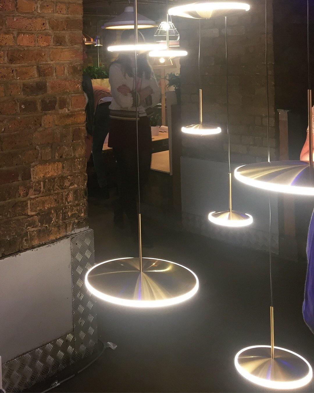 Chrona Dish Pendant Light – Contemporary Brass LED Ceiling Lamp