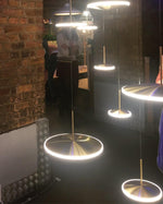 Chrona Dish Pendant Light – Contemporary Brass LED Ceiling Lamp