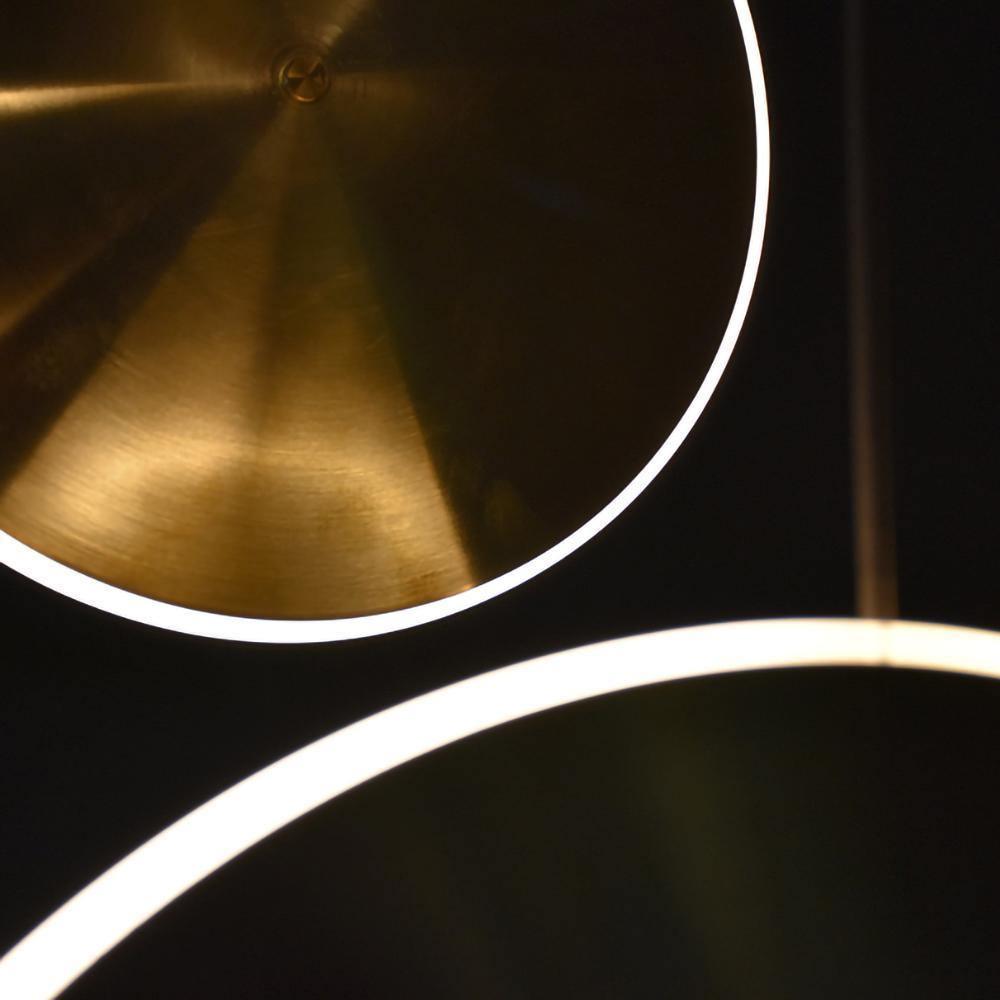 Chrona Dish Pendant Light – Contemporary Brass LED Ceiling Lamp