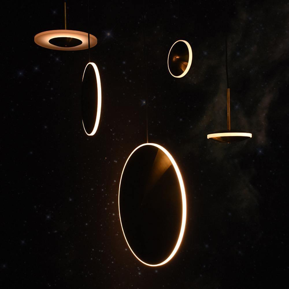 Chrona Dish Pendant Light – Contemporary Brass LED Ceiling Lamp