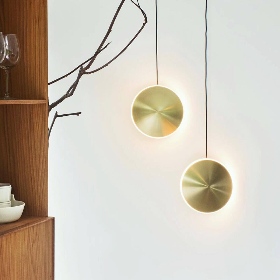 Chrona Dish Pendant Light – Contemporary Brass LED Ceiling Lamp