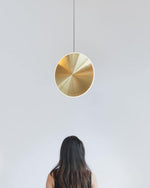 Chrona Dish Pendant Light – Contemporary Brass LED Ceiling Lamp