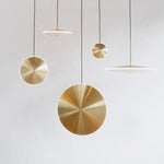 Chrona Dish Pendant Light – Contemporary Brass LED Ceiling Lamp
