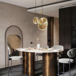 Chrona Dish Pendant Light – Contemporary Brass LED Ceiling Lamp