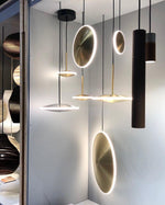 Chrona Dish Pendant Light – Contemporary Brass LED Ceiling Lamp