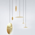 Chrona Dish Pendant Light – Contemporary Brass LED Ceiling Lamp
