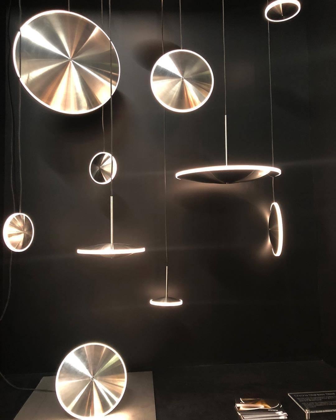 Chrona Dish Pendant Light – Contemporary Brass LED Ceiling Lamp
