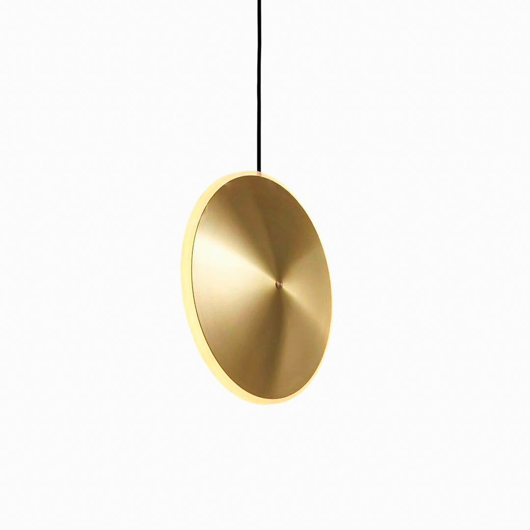 Chrona Dish Pendant Light – Contemporary Brass LED Ceiling Lamp