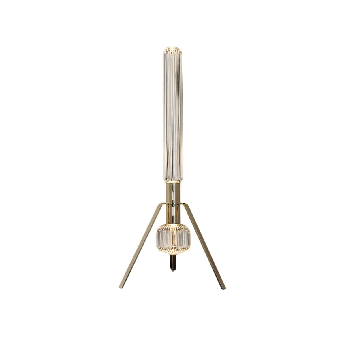 Cipher Table Lamp in Hand-Blown Crystal and Gold