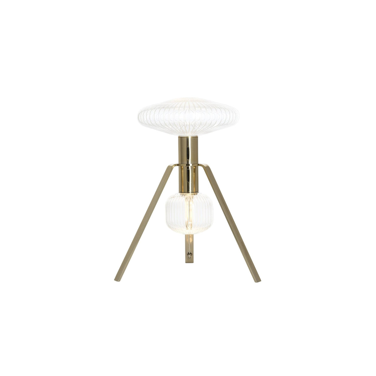 Cipher Table Lamp in Hand-Blown Crystal and Gold