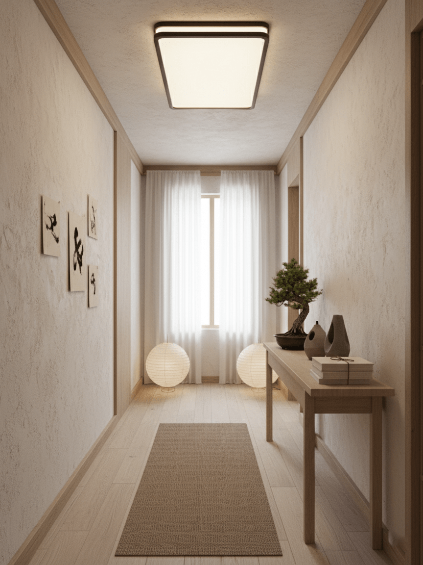 Cirro Modern Wood LED Ceiling Light – Flush Mount for Living Room & Bedroom