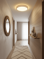 Cirro Modern Wood LED Ceiling Light – Flush Mount for Living Room & Bedroom