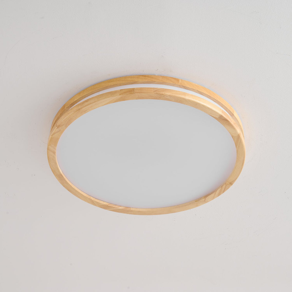 Cirro Modern Wood LED Ceiling Light – Flush Mount for Living Room & Bedroom